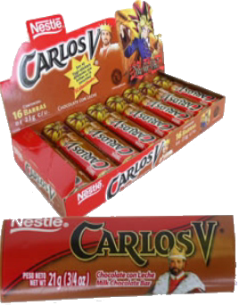 CARLOS V CHOCOLATE, SMALL CASE Unidad.
