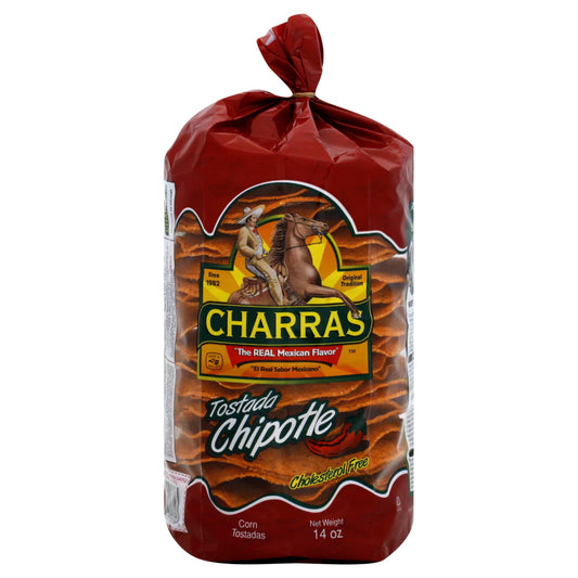 CHARRAS  CORN TOSTADAS CHIPOTLE 397 grs