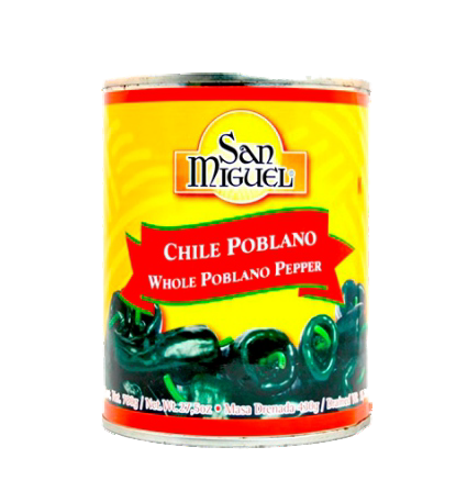 SAN MIGUEL WHOLE POBLANO PEPPER, 780 Grs