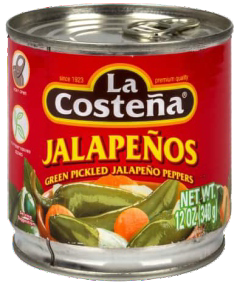 LA COSTEÑA WHOLE JALAPENO, 340 GRS 12 Oz