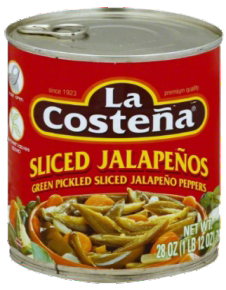 LA COSTEÑA SLICED JALAPEÑO 11 Oz, 330 GRS