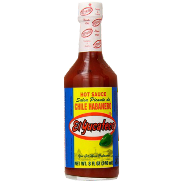 EL YUCATECO HOT SAUCE RED 120 ML, 4 OZ.