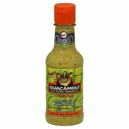 ZAASCHILA HOT SAUCE GUACAMOLE 9.35 Oz, 265 GRS