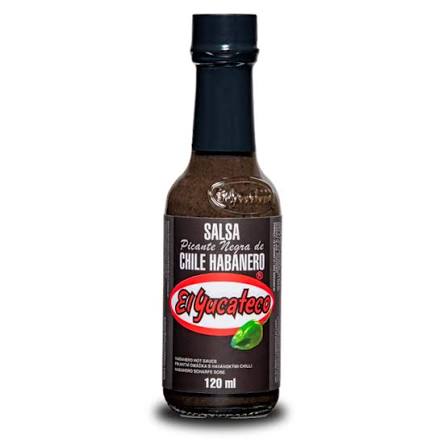 EL YUCATECO HOT SAUCE BLACK 4 OZ, 120 ML